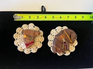Carved Wooden Horse Pins - (Lot of 2)