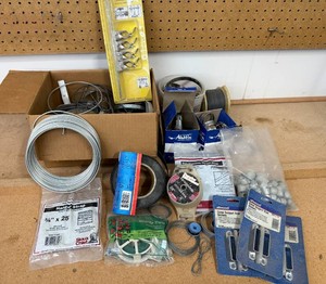 Assorted Hangers, Straps, Tool Rack Holder, Misc. Wire and more