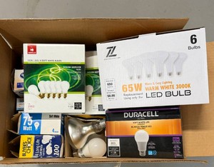 Box of Assorted Light Bulbs