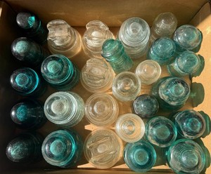 Vintage Electrical Insulators - Glass