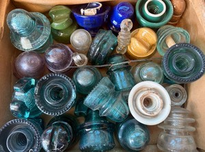 Vintage Electrical Insulators - Glass