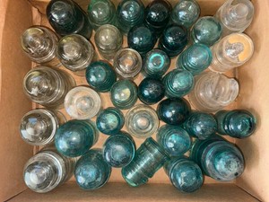 Vintage Electrical Insulators - Glass