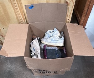 Large box of shoes and boots