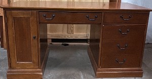 Secretary computer desk with multiple side drawers