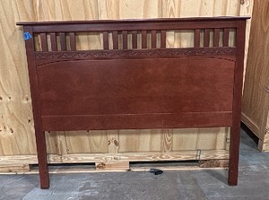 Wooden cherry red headboard