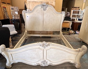 White king bed frame