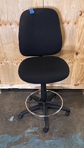 Black armless swivel chair