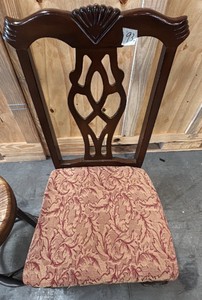 Traditional Chippendale-style dining side chair and industrial-style counter-height bar stool