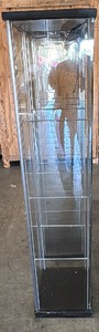 2 65in tall glass cases