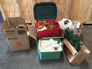 5 boxes of holiday items