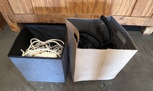 2 fabric baskets