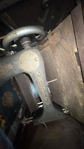 Antique wood sewing machine