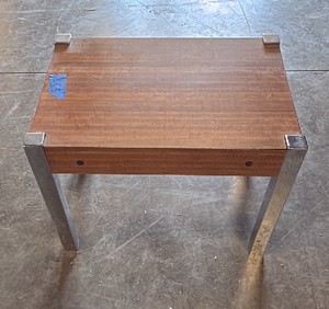 Wooden and metal side table