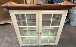 Top and bottom pieces of china hutch