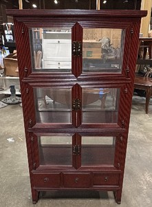 Redwood curio cabinet