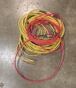 Yellow and red air hoses
