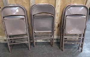 6 metal chairs