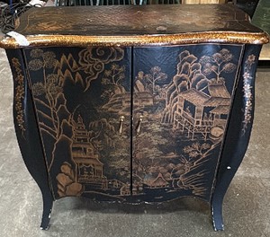 Black and gold cabinet