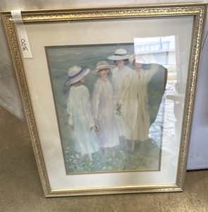 Offset color print titled Summer Ladies by Canadian artist Hlne Lveille