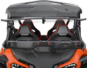 $300 StarknightMT 2-in-1 Talon 1000 Flip Windshield Compatible with Talon 1000X1000R1000X4 2019, Scratch & UV Resistant Folding Clear Polycarbonate Front Windscreen, No-Drill Install