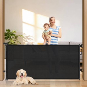 78 Retractable Extra Wide Baby Gates for Stairs, Long Mesh Dog Gate