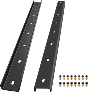 2 Pack C Channel Steel with Bolts, 30 Long x 12 Leg Support Bracing, Hidden Metal Brackets for Live Edge Table Top, Slab Furniture, Woodworking (Black)