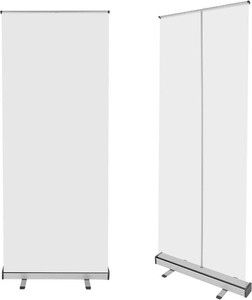 Retractable Banner Stand 33x79 Base, Heavy Duty Metal Roll Up Banner Stand Replacement, Portable Pull Up Banner Hardware for Trade Show, Event, Store Display (Base Only, No Print)
