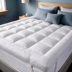 King Cotton Mattress Topper, 1200 GSM Extra Thick Plush Mattress Pad, Soft