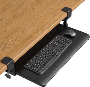 BONTEC Under Desk Keyboard Tray, Pull-Out Keyboard & Mouse Platform