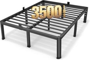 $139 Superay 16 Inch King Size Metal Platform Bed Frame with Round Corners Leg
