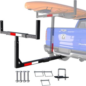 $120 TRUSOON Truck Bed Extender Hitch Mount, Adjustable 2-in-1, 1000 lb