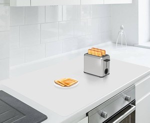 AECHY Extra Large Silicone Mat 35.3x23.5x0.08, Multipurpose Silicone Mat Thick Heat Resistant Mat Shipped Rolled Up Kitchen Counter Mat Nonslip Silicone Mats for Kitchen Counter Translucent