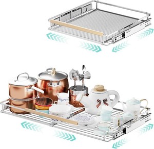 $116 2Pack Expandable Pull Out Cabinet Organizer, 23.2-39.9 W x 22.5 D