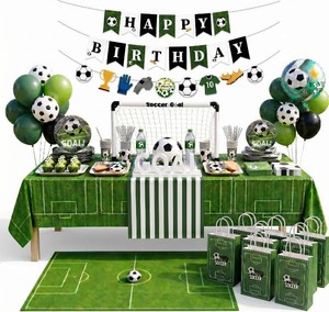 163Pc Soccer Party Supplies, Pop-Up Goal, Field Rug, Serves 24