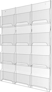 $200 Nalwort Acrylic Brochure Pamphlet Holder, 12 Magazine Holders, Clear Brochure Display Stand Wall Mount, Trifold Flyer Rack, Literature Storage Rack for Home, Offices, Waiting Room