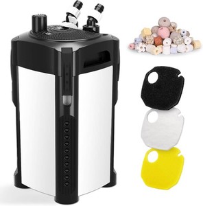 $130 AQQA 581GPH Canister Filter, Ultra-Quiet 3-Stage Filtration Aquarium Filter