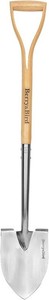 Berry&Bird Shovel for Digging, Round Point Digging Garden Shovel with Wood Handle, 40.98 Stainless Steel Gardening Didding Spade, Heavy Duty Spade Shovel Beach Shovel Snow Shovel for Women & Men