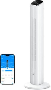 GoveeLife 36 in. White Tower Fan for Bedroom, 5 Modes 8 Speeds up to 25fts