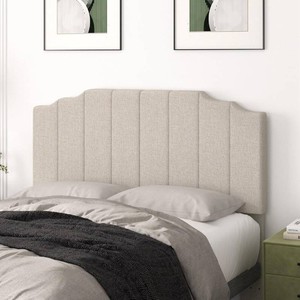 $148 Befurtori Queen Size Headboard Only, Linen Wall Mount Headboard, Beige