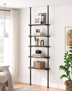 ALLZONE Floor to Ceiling Bookshelves, Tall Narrow Bookshelf for Small Space