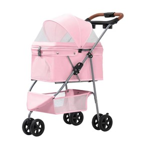 Pet Stroller for SmallMedium Dogs and Cats,Pink