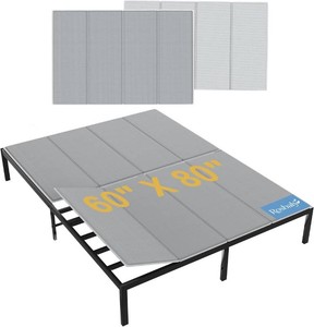 Queen Bunkie Board 60 x 80, 10mm Low Profile Bed Board with Full Anti-Slip Bottom, Under Mattress Support for Platform Beds, Metal Slats & Slatted Frames