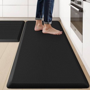 2PCS Kitchen Rugs Anti-Fatigue Kitchen Mat Comfort Standing Mat for Floor