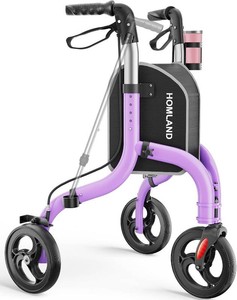 $130 HOMLAND Foldable 3 Wheel Walkers for Seniors, Lightweight 11 lbs