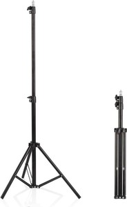 Professional Tripod Stand, Mini Projector Tripod,Adjustable Height Light Stand for Ring LightWebcamMini ProjectorPhone, Portable Light Duty Support (Black,22-63)