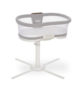 $420 halo Baby BassiNest Luxe Bedside Swivel Sleeper, Vibrations, White Noise - Gray