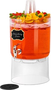2 Gallon Drink Dispenser for Parties with Multi-Function Lid