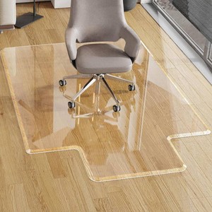 $170 MESAILUP Beveled Edge Office Chair Mat for Carpet or Hardwood Floor, Crystal Clear 36 x 48 Desk Computer Chair Mat with Lip for a Smooth Glide and Easy Roll OnOff, Hard Heavy Duty and Non-Slip Pad