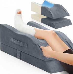 TranquilRelax Leg Elevation Pillow for After Surgery, Wedge Pillow, Grey
