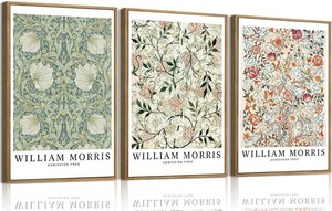 Colorful Floral Framed Canvas Wall Art Set of 3, 16x24 inch